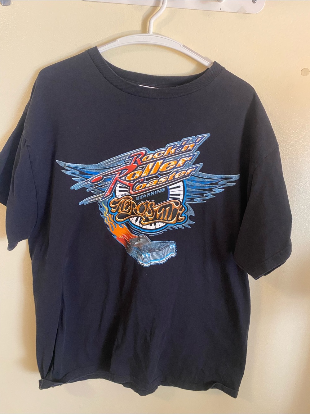 Vintage Disney Aerosmith Rock 'N' Roller Coaster Graphic T-Shirt -